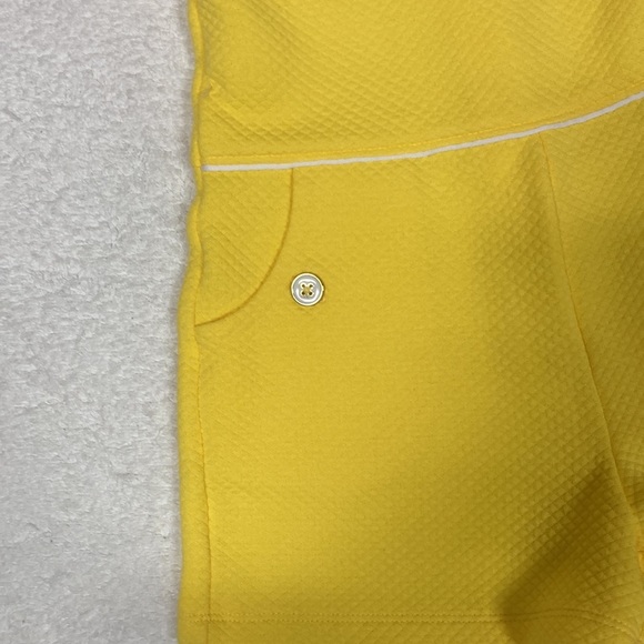 QUILTED JACQUARD ROSETTE summer ROMPER yellow size 4 - Picture 2 of 9